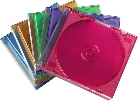 Hama CD tok, slim 00051166 1 CD/DVD/Blu-Ray Átlátszó kék, Átlátszó narancs, Átlátszó lila, Átlátszó  2. kép