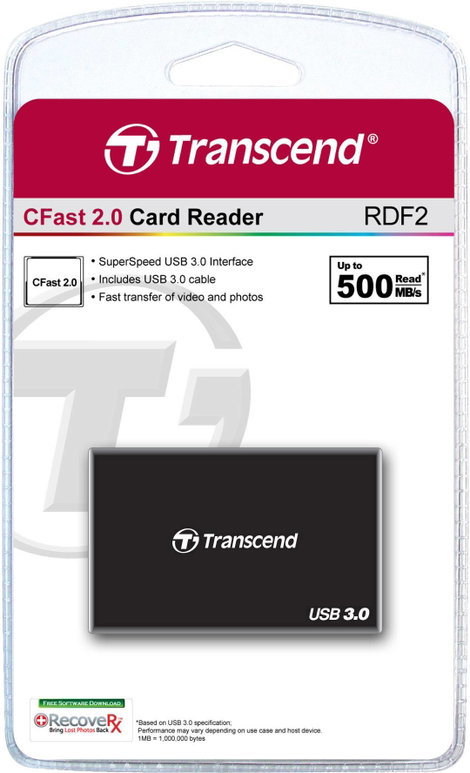 Transcend RDF2 Külső memóriakártya olvasó USB 3.1 (1. generáció) Fekete 4. kép