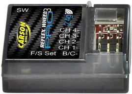 Carson Modellsport Reflex Wheel Pro 3 4 csatornás vevő 2,4 GHz Dugaszoló rendszer univerzális (Graup