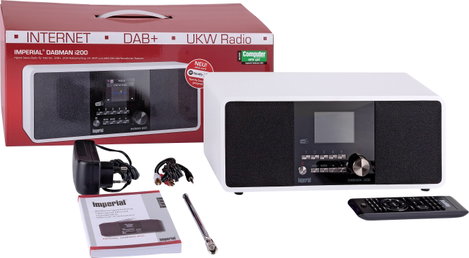 Imperial Dabman i200 Asztali internetrádió DAB+, URH, Internet AUX, USB, Internetrádió Fehér 6. kép