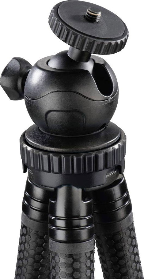 Hama Háromlábú állvány 1/4 col Munkamagasság=16 - 27 cm Fekete Okostelefonokhoz és GoPro-hoz, Gömbfe 10. kép