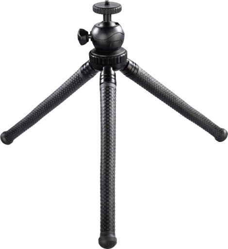 Hama Háromlábú állvány 1/4 col Munkamagasság=16 - 27 cm Fekete Okostelefonokhoz és GoPro-hoz, Gömbfe 4. kép