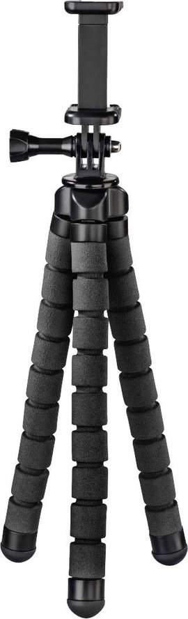 Hama Háromlábú állvány 1/4 col Munkamagasság=9 - 26 cm Fekete Okostelefonokhoz és GoPro-hoz