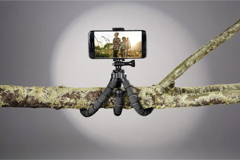 Hama Háromlábú állvány 1/4 col Munkamagasság=9 - 26 cm Fekete Okostelefonokhoz és GoPro-hoz 5. kép