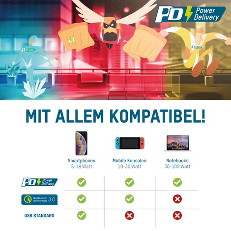 Ansmann Home Charger 254PD USB-s töltőkészülék 65 W Aljzat dugó Kimenetek száma: 2 x USB, USB-C® alj 14. kép