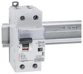 Legrand 410965 DX3 FI/LS-Schalter B-Charakteristik, 16A, 1P+N, 6kA, 30mA, Typ A, 230VAC, 2TE FI védő