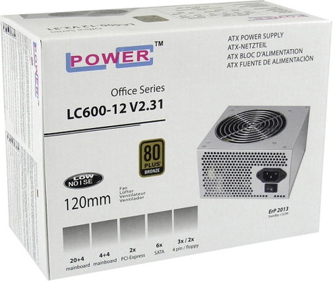 LC Power LC600-12 V 2.31 Számítógép tápegység 450 W ATX tanúsítvány nélkül 2. kép