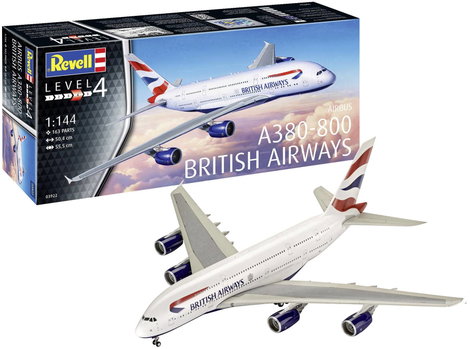 Revell 03922 A380-800 British Airways Repülőmodell építőkészlet 1:144 11. kép