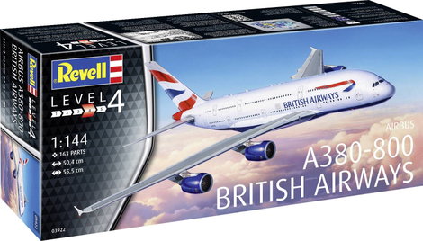 Revell 03922 A380-800 British Airways Repülőmodell építőkészlet 1:144 3. kép