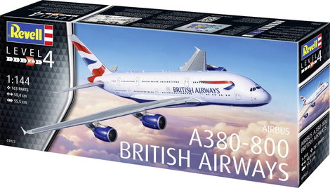 Revell 03922 A380-800 British Airways Repülőmodell építőkészlet 1:144 4. kép