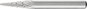 PFERD 22422736 Maróstift HSS Hegyes kúp Hossz 60 mm Átmérő 6 mm Munkahossz 18 mm Szár átmérő 6 mm 1 bélyegkép