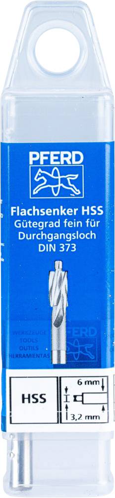 PFERD FLS HSS DIN 373 6,0 F 25203100 Lapos süllyesztő 6 mm HSS 1 db 2. kép