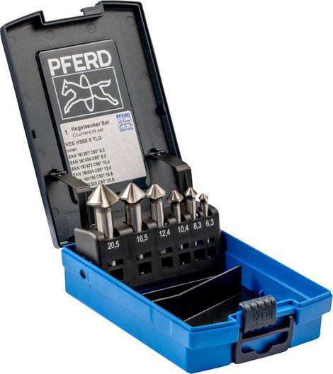PFERD SET KES HSSE DIN 335 C90° 6 25202157 Marófúró készlet HSS 1 db