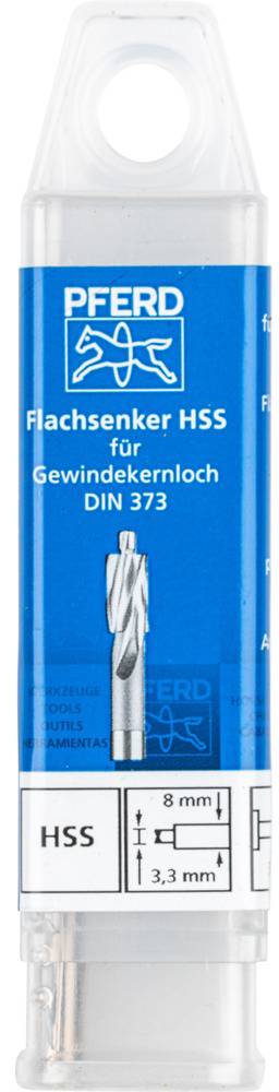 PFERD FLS HSS DIN 373 8,0 GKL 25203115 Lapos süllyesztő 8 mm HSS 1 db 2. kép