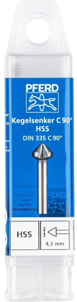 PFERD KES HSS DIN 335 C90° 4,3 25202100 Marófúró 4.3 mm HSS 1 db 2. kép