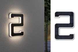 Napelemes világítós házszám 0,2 W 3000K IP44 2-es szám, Paulmann 79843