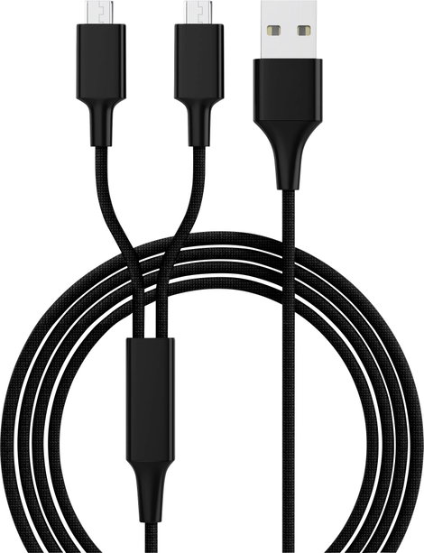 Smrter USB töltőkábel USB 2.0 USB-A dugó, USB mikro B dugó 1.20 m Fekete SMRTER_HYDRA_DUO_M_BK