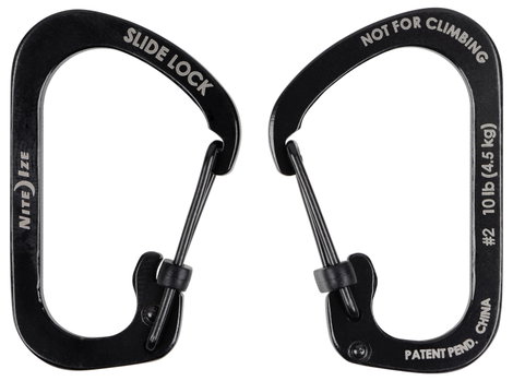 NITE Ize CSL2-01-R6 Karabíner SlideLock Gr. 2 44 mm x 29 mm x 2.5 mm 1 db 2. kép