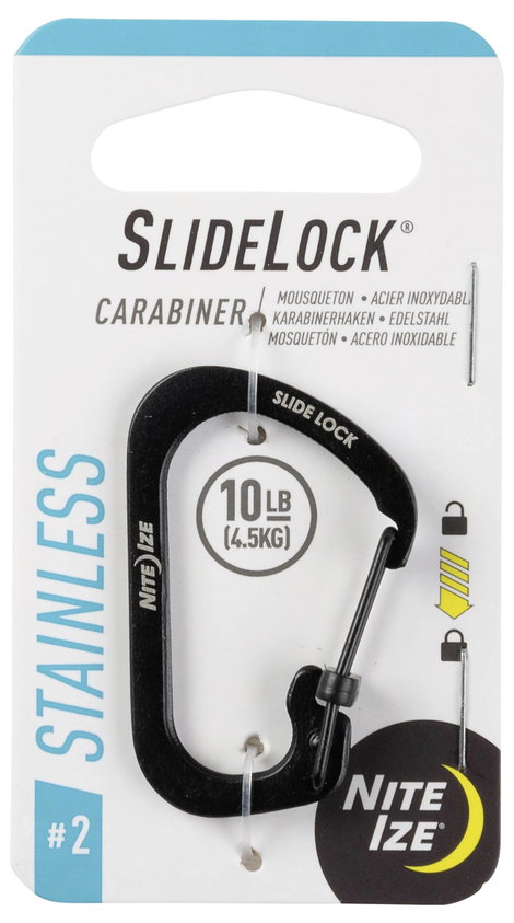 NITE Ize CSL2-01-R6 Karabíner SlideLock Gr. 2 44 mm x 29 mm x 2.5 mm 1 db 3. kép