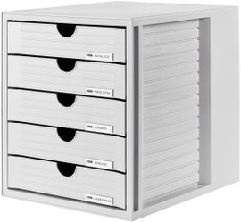 5 fiókos irattároló, világosszürke DIN A4 DIN C4 330 x 275 x 320 mm, HAN Systembox 1450-11