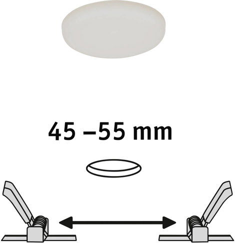 Paulmann 92387 EB Panel Veluna VariFit LED-es beépíthető lámpa LED 4.50 W Selyem 6. kép