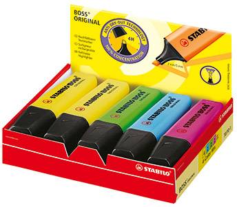 STABILO Szövegjelölő BOSS® ORIGINAL 70/10-1 Sárga, Zöld, Rózsaszín, Kék 2 mm, 5 mm 10 db 4. kép
