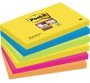 Post-it Öntapadó jegyzetlap 6556SR 127 mm x 76 mm Neonzöld, Neon narancs, Ultrakék, Ultrasárga, Ultr bélyegkép