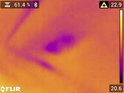 Anyagnedvesség mérő beépített hőkamerával, hőmérsékletmérés, FLIR MR277 3. kép