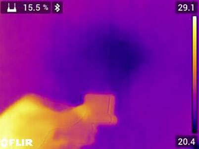 Anyagnedvesség mérő beépített hőkamerával, hőmérsékletmérés, FLIR MR277 5. kép
