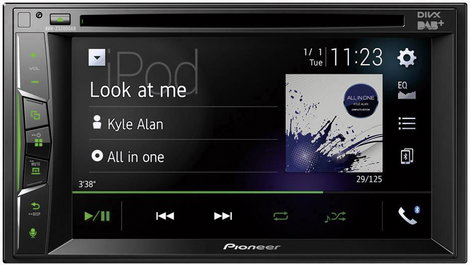 Pioneer AVH-Z3200DAB Dupla DIN moniceiver DAB + tuner, Bluetooth kihangosító, Hátrameneti kamera csa 2. kép