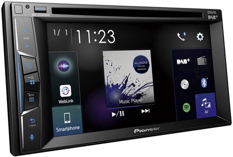 Pioneer AVH-Z3200DAB Dupla DIN moniceiver DAB + tuner, Bluetooth kihangosító, Hátrameneti kamera csa 3. kép