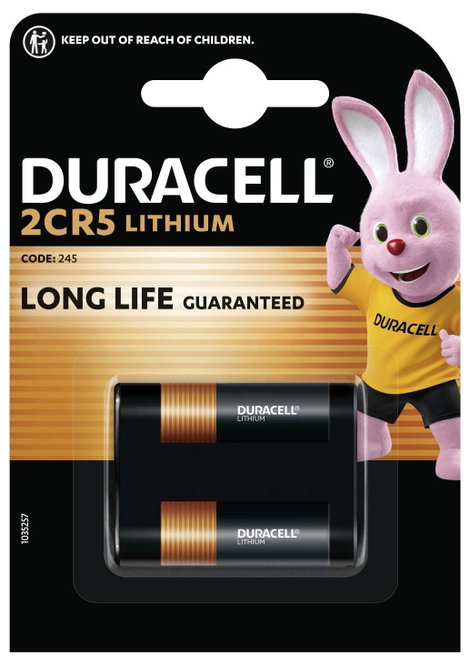 Duracell 2 CR 5 2CR5 Fotóelem Lítium 1400 mAh 6 V 1 db