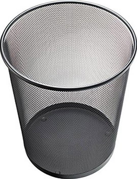 Helit the circle network H2518595 Papírkosár 15 l (Ø x Ma) 265 mm x 280 mm Fém Fekete 1 db