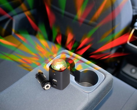 Technaxx Disco mobil-automatikus töltő TX-159 Terhelhetőség max.=2.1 A 12/24 V, 5 V USB-ről 6. kép