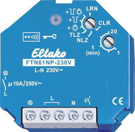 FTN61NP-230V Eltako vezeték nélküli Kapcsoló Süllyeszett Kapcsolási teljesítmény (max.) 2500 W Max. 
