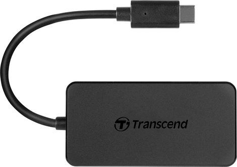 Transcend TS-HUB2C 4 port USB 3.2 hub Fekete 6. kép