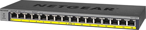 NETGEAR GS116PP Hálózati switch 16 port PoE funkció