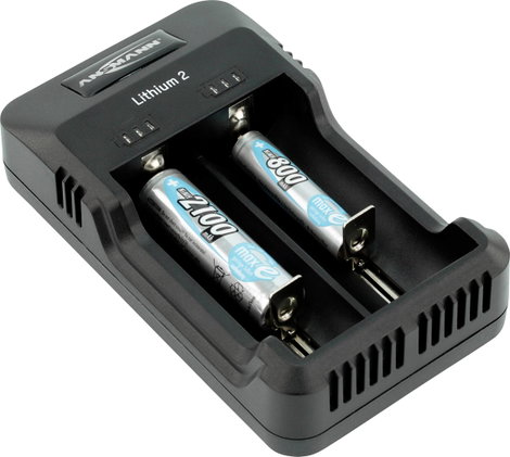 Ansmann Lithium 2 Hengeres akku töltő Nem Lítiumion, NiCd, NiMH 10340, 10350, 10440, 10500, 12500, 1 10. kép