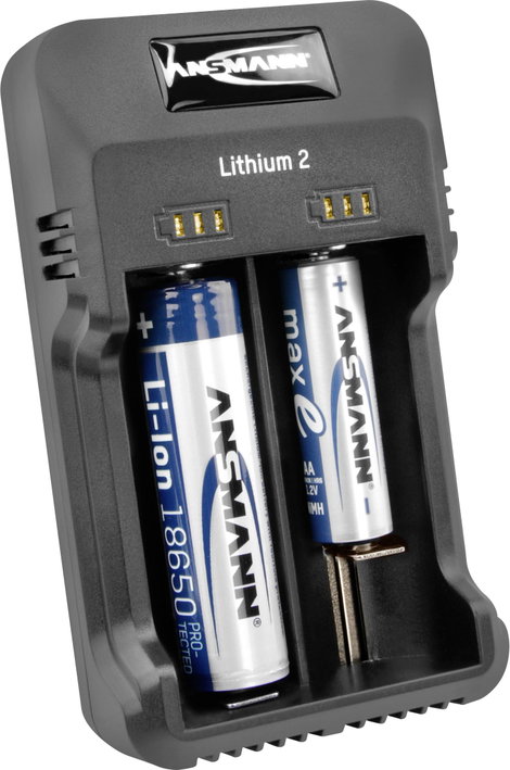 Ansmann Lithium 2 Hengeres akku töltő Nem Lítiumion, NiCd, NiMH 10340, 10350, 10440, 10500, 12500, 1 12. kép