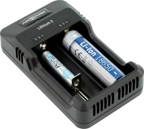 Ansmann Lithium 2 Hengeres akku töltő Nem Lítiumion, NiCd, NiMH 10340, 10350, 10440, 10500, 12500, 1 17. kép