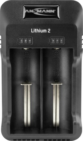Ansmann Lithium 2 Hengeres akku töltő Nem Lítiumion, NiCd, NiMH 10340, 10350, 10440, 10500, 12500, 1
