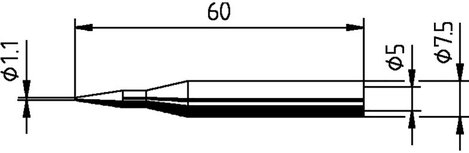 Ersa 0172BD Forrasztóhegy Ceruza forma Hegy méret 1.10 mm Tartalom, tartalmi egységek rendelésenként