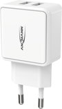 Ansmann HomeCharger HC212 1001-0114 USB-s töltőkészülék Aljzat dugó Kimeneti áram (max.) 2400 mA 2 x 4. bélyegkép