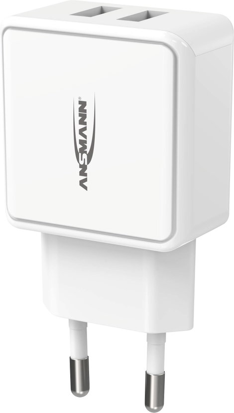 Ansmann HomeCharger HC212 1001-0114 USB-s töltőkészülék Aljzat dugó Kimeneti áram (max.) 2400 mA 2 x 4. kép