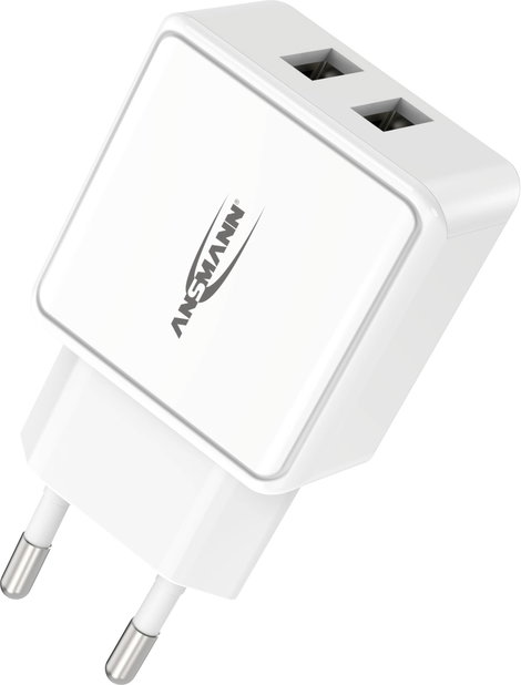 Ansmann HomeCharger HC212 1001-0114 USB-s töltőkészülék Aljzat dugó Kimeneti áram (max.) 2400 mA 2 x 8. kép