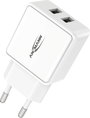 Ansmann HomeCharger HC212 1001-0114 USB-s töltőkészülék Aljzat dugó Kimeneti áram (max.) 2400 mA 2 x 8. bélyegkép
