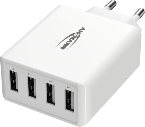 Ansmann HomeCharger HC430 1001-0113 USB-s töltőkészülék Aljzat dugó Kimeneti áram (max.) 6000 mA 4 x 2. kép