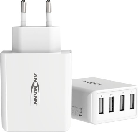 Ansmann HomeCharger HC430 1001-0113 USB-s töltőkészülék Aljzat dugó Kimeneti áram (max.) 6000 mA 4 x 8. kép
