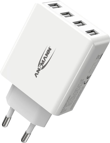 Ansmann HomeCharger HC430 1001-0113 USB-s töltőkészülék Aljzat dugó Kimeneti áram (max.) 6000 mA 4 x 9. kép