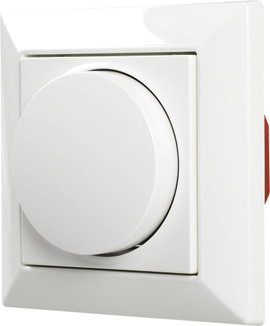 Beépíthető fali dimmer kerettel, fehér (RAL 9016), Ehmann 5591x0100